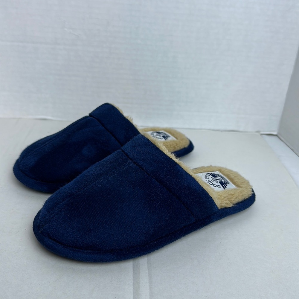 Dockers Boys Slippers Navy Size 11-12